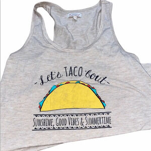 Red Camel Let’s Taco about it funny summer tank top
